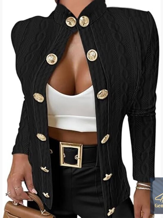 Other - Women's Argyle Cable Cardigan Lightweight Cropped Jacket Long Sleeve